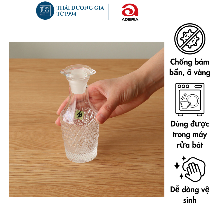 Lọ pha lê đựng nước chấm 160ml Nhật Bản Aderia NT-211