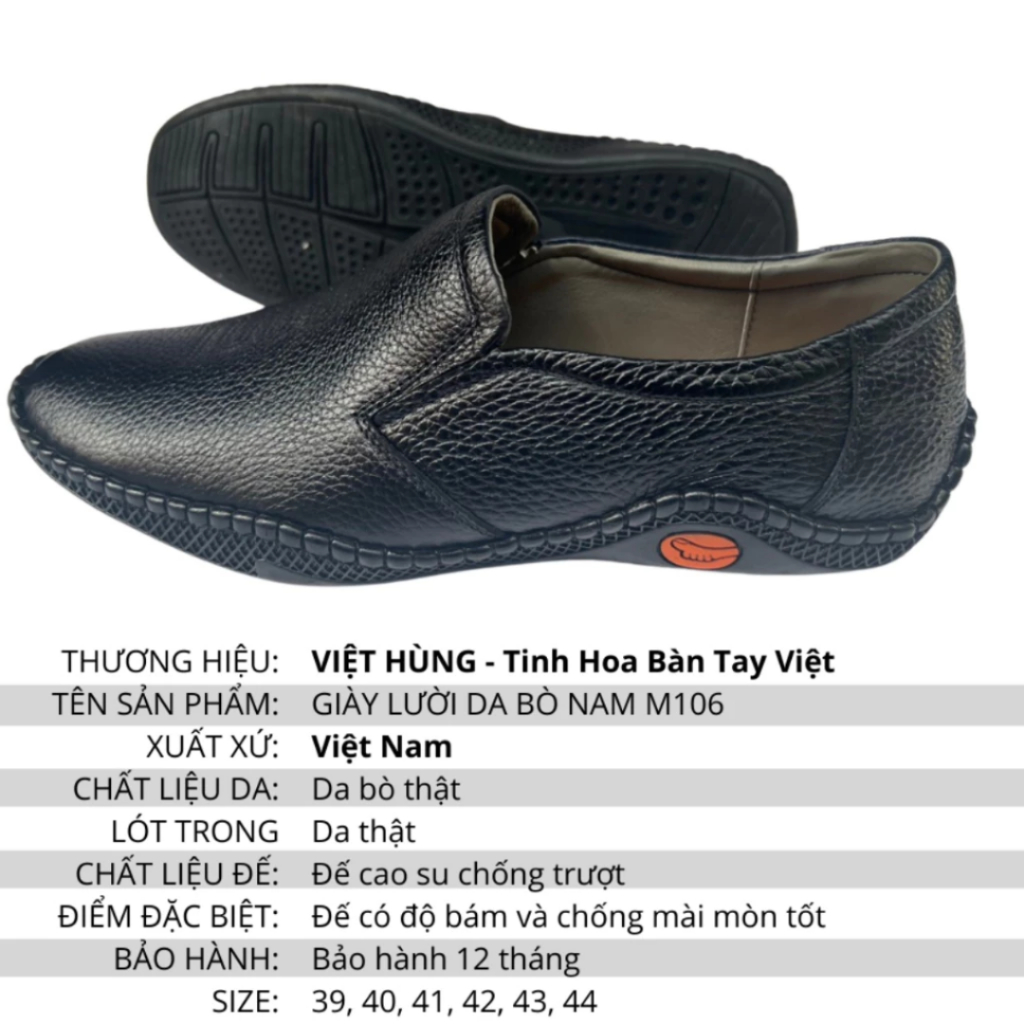 Giày Nam Da Thật M106