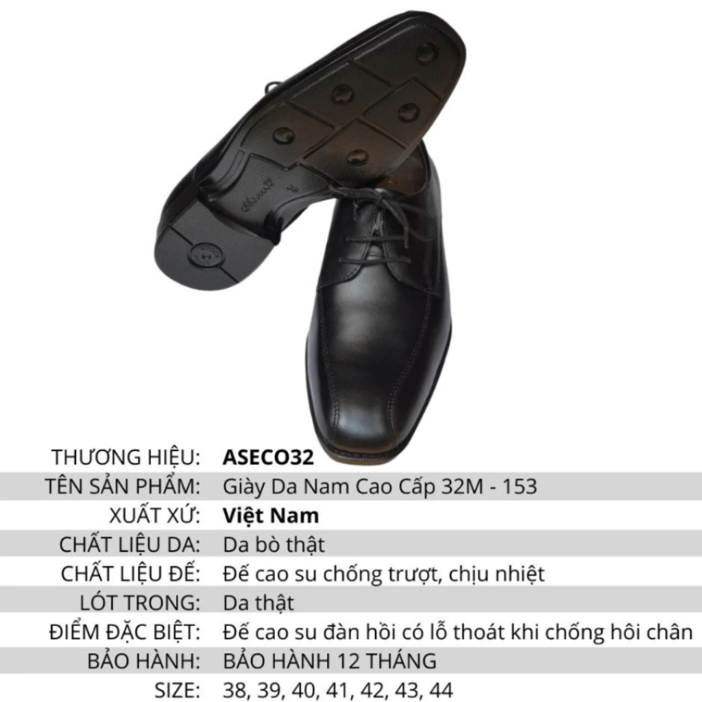 Giày Da Nam Cao Cấp 32M Mã 153