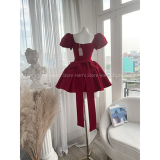 [ HAN’S STORE]-HÀNG SẴN -VÁY HOA DẬP NỔI TAY BỒNG FORM XOÈ CÔNG CHÚA (ẢNH THẬT)