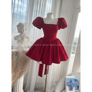 [ HAN’S STORE]-HÀNG SẴN -VÁY HOA DẬP NỔI TAY BỒNG FORM XOÈ CÔNG CHÚA (ẢNH THẬT)