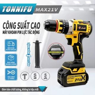 (NEW) Máy khoan pin đầu kẹp 13mm, 3 chức năng khoan, bắt vít, búa, động cơ không chổi than, ruột đồng 100% 1301GH-1301GL