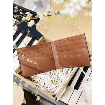 Ví nam da bò cao cấp, Ví nam da thật, Ví nam mềm, Ví nam ngang, Quà tặng nam, Virgo Leather