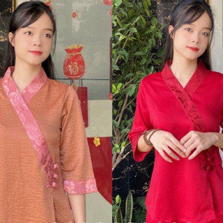 3Nút Nữ LụaPháp Cao Cấp # Jacket, Dress #Đồ Lam Đi Chùa