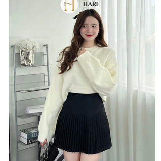 Áo len croptop trơn dài tay dáng ngắn 247store Aolencroptoptron786