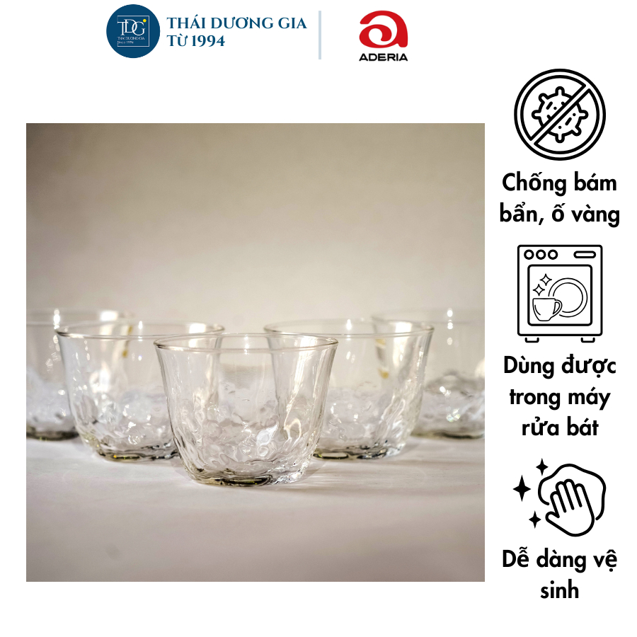 Bộ 5 cốc thủy tinh 200ml Nhật Bản Aderia S-5393 | Thái Dương Gia