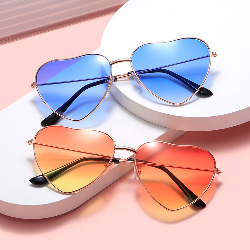 Kính râm nam nữ trái tim thời trang cute dễ thương, Mắt kính mát chống tia UV Styley K045
