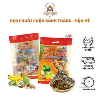 Kẹo Chuối Cuộn Bánh Tráng - Đậu Mè Thương Hiệu Bến Tre