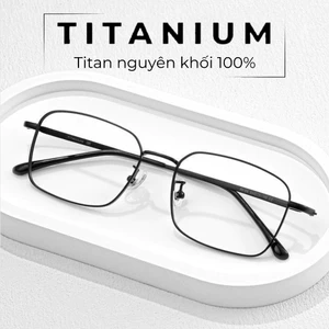 Gọng Kính Nam Nữ Titanium 𝐃𝐞𝐬𝐩𝐨𝐢𝐧𝐭𝐬 Black kiểu dáng thanh lịch Gọng Titan nguyên khối nhẹ