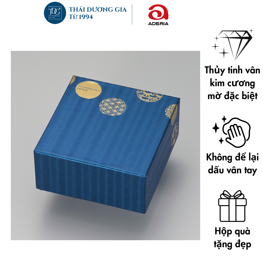 Bộ 2 cốc thấp khảm vàng 345ml Nhật Bản Aderia Marumon S-6211