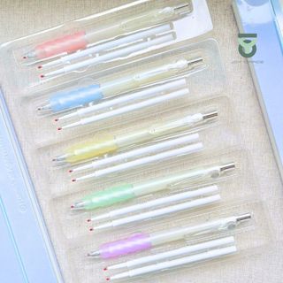 (1 Bút Tặng 2 Lõi) Bút Bi Gel Mực Màu Đen Ngòi 0.5mm Vỏ Màu Pastel Ngọt Ngào_Joy Office