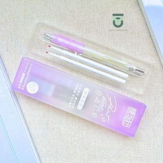 (1 Bút Tặng 2 Lõi) Bút Bi Gel Mực Màu Đen Ngòi 0.5mm Vỏ Màu Pastel Ngọt Ngào_Joy Office