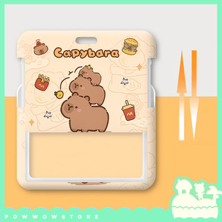 Bao Đựng Thẻ Nhân Viên Nhựa ABS Phong Cách Capybara Đáng Yêu Vui Nhộn - Mẫu Hoạt Hình Ngộ Nghĩnh