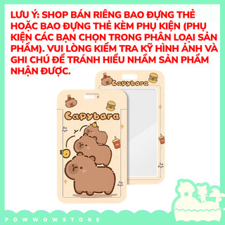 Bao Đựng Thẻ Nhân Viên Nhựa ABS Phong Cách Capybara Đáng Yêu Vui Nhộn - Mẫu Hoạt Hình Ngộ Nghĩnh