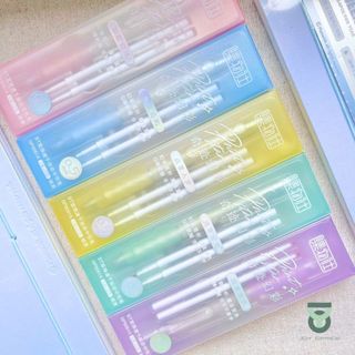 (1 Bút Tặng 2 Lõi) Bút Bi Gel Mực Màu Đen Ngòi 0.5mm Vỏ Màu Pastel Ngọt Ngào_Joy Office
