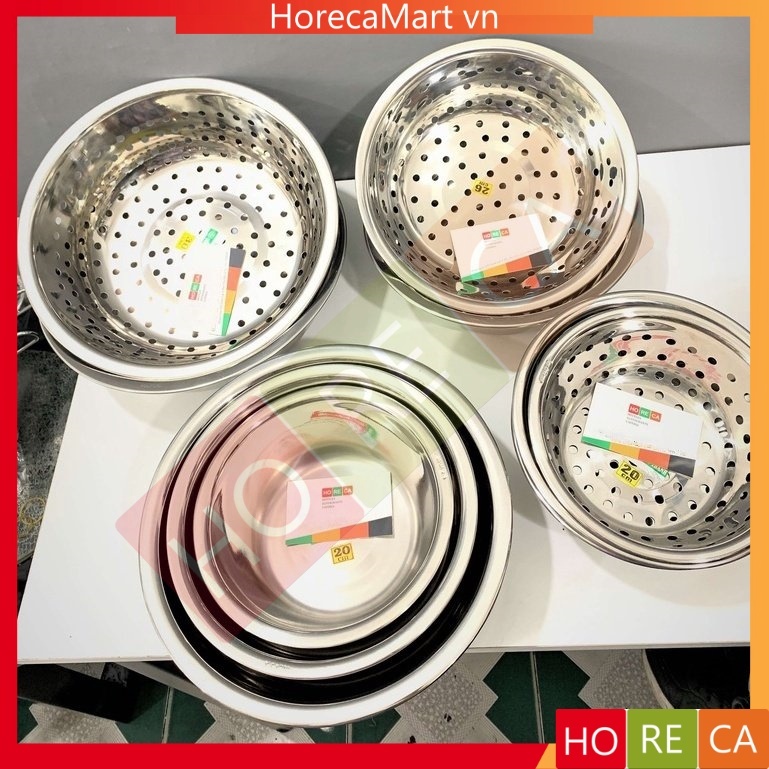 Thau rổ sâu INOX 304 [nhiều size], hàng dày cứng cáp, bóng đẹp, không ...