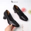 Giày cao gót trơn đế vuông - Giày cao gót công sở mũi vuông 5cm,7cm