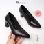 Giày cao 5p gót trụ màu đen thiết kế cơ bản hàng vnxk
