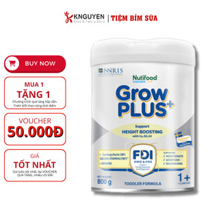 Sữa Bột Nutifood Sweden GrowPLUS+ Cao lớn vượt trội (Bạc) 800g
