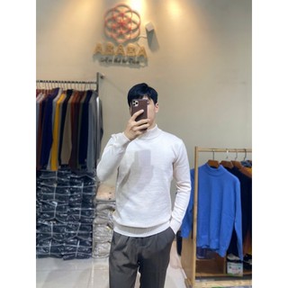 Áo len nam cổ 5p  ABABA chất liệu mềm mịn giữ ấm tốt dài tay dáng ôm vừa Size M L XL XXL -5p-m9
