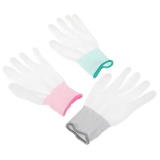 [RẺ + HỎA TỐC] Găng Tay Bảo Hộ Màu Trắng Phủ PU Đầu Ngón ESD Đảm Bảo An Toàn Lao Động bởi OKAMAS