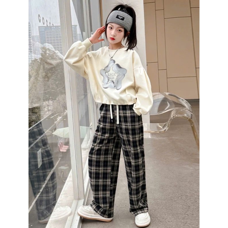 Quần kẻ Caro ống xuông phong cách  cho bé gái từ 35kg-50 kg HÌNH IN SẮC NÉT BỀN ĐẸP