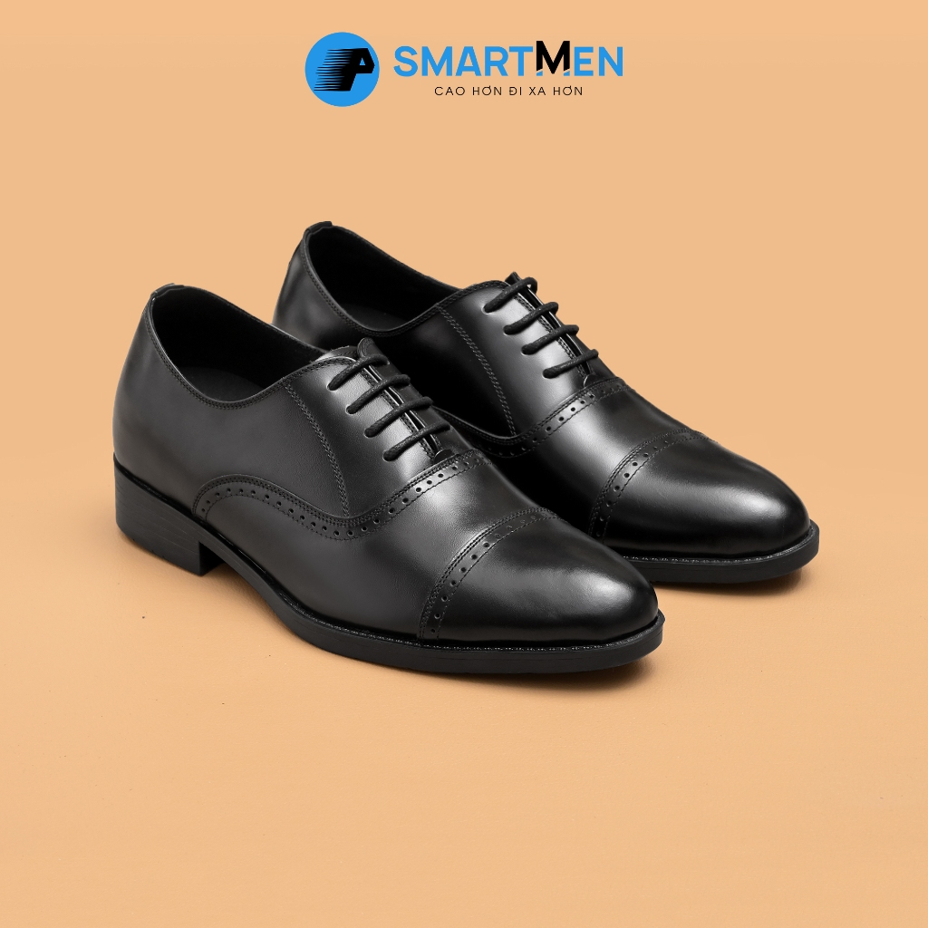 Ảnh Giày tây công sở nam SMARTMEN tăng chiều cao GD-440 Đen 1