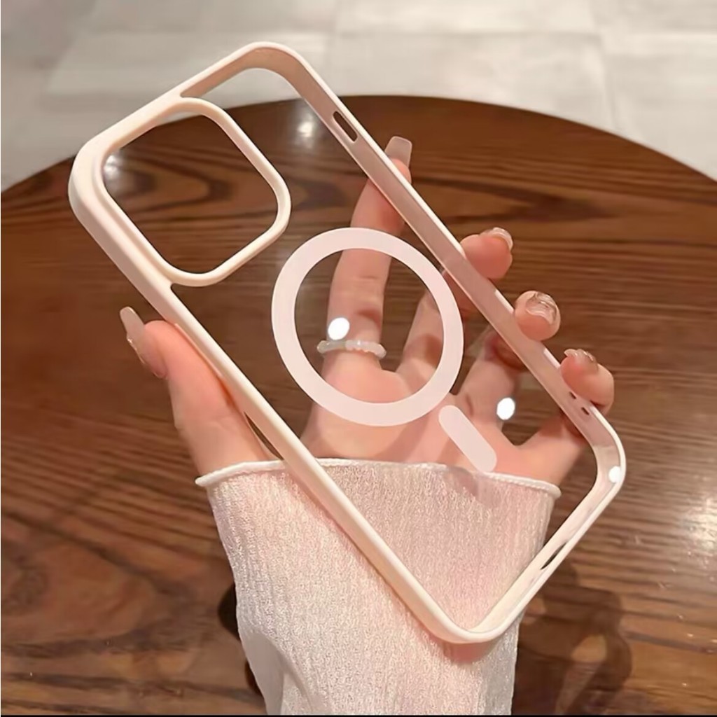 [ IPHONE 16 ] Ốp Điện Thoại Từ Tính lưng cứng viền màu P46 KOLEAD đạt chuẩn chống va đập Iphone 14 15 16 Plus Pro Promax