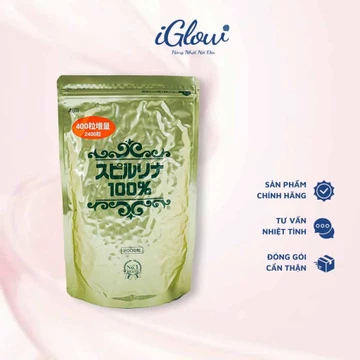 Tảo xoắn túi spirulina 2400 viên, tảo xoắn spirulina Nhật Bản dạng túi