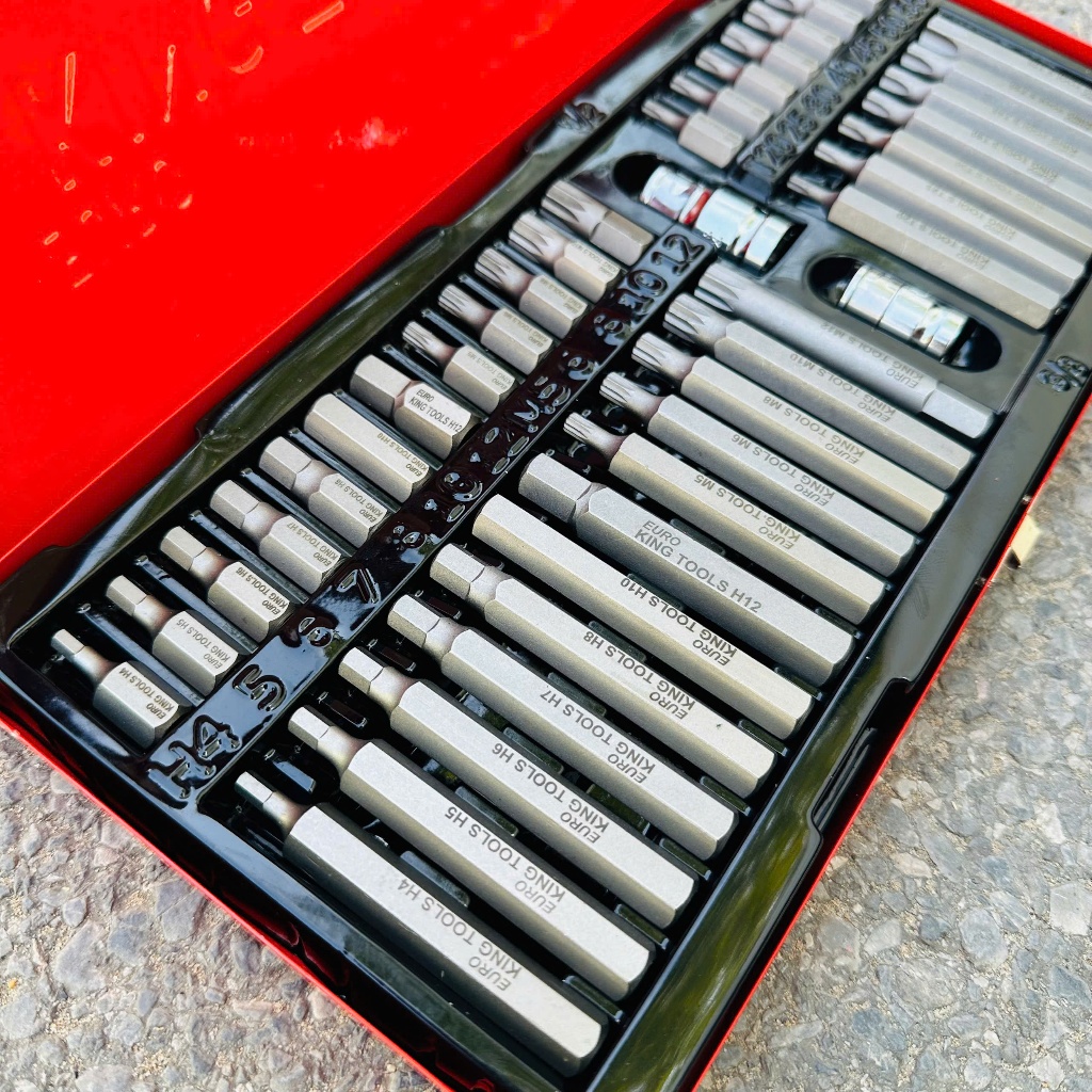 Bộ Tuýp Lục Giác & Hoa Thị 40 Chi Tiết EUROKING TOOLS – Thép S2 Nhiệt Luyện, Đầu Tuýp Ngắn & Dài
