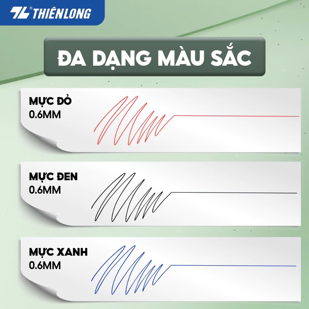 Combo 20 Bút bi TL-093 ngòi 0.6mm, êm trơn, đều mực
