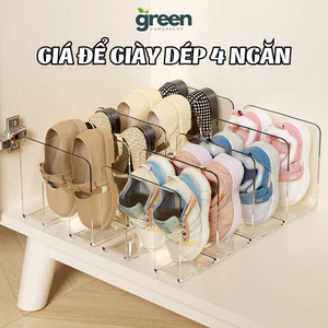 Giá Để Giày 4 Ngăn GreenHome, Kệ Đựng Giày Thông Minh Xếp Gọn Tiết Kiệm Diện Tích Nhựa PET Cứng Cáp