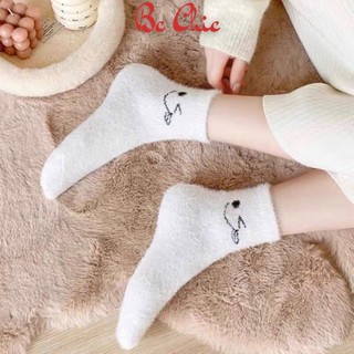 Tất nữ lông chồn 5 biểu cảm kute cổ cao dày dặn - Tất, vớ nữ T 806 /  T901 BC_CHIC LINGERIE