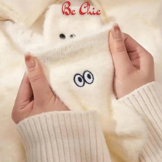 Tất nữ lông chồn 5 biểu cảm kute cổ cao dày dặn - Tất, vớ nữ T 806 /  T901 BC_CHIC LINGERIE