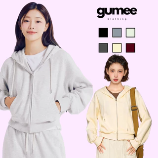 Áo khoác hoodie nữ form croptop Gumee, áo nắng nữ nỉ dày chống nắng dáng ngắn form rộng mũ to - GHZ