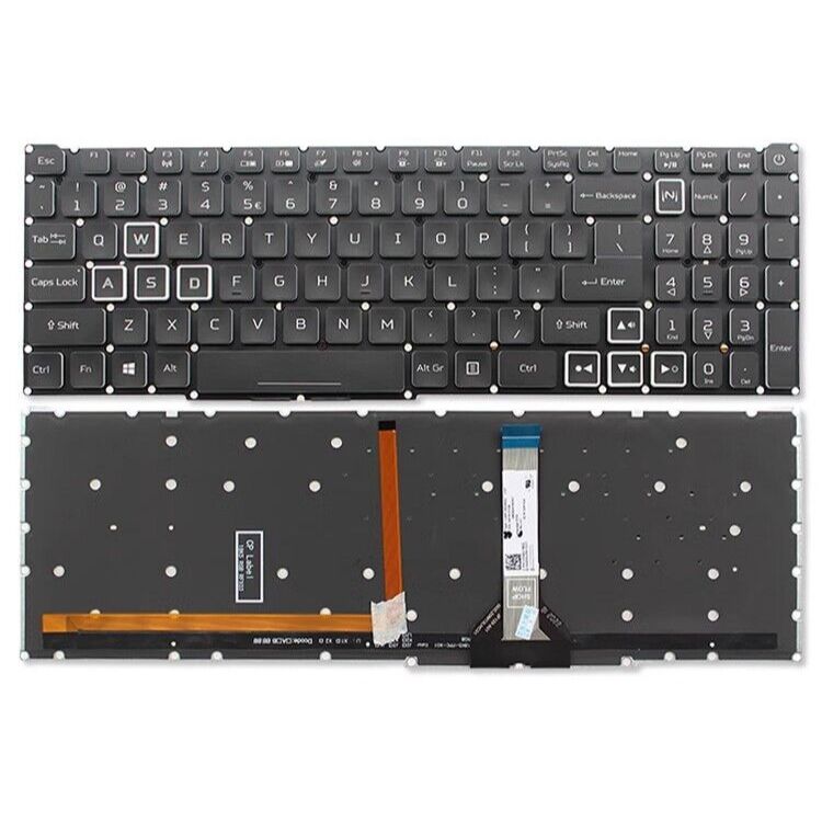 Poggiapolsi Nero Per Acer Nitro 5 (AN515-56/57/45): Ricambio Originale Compatibile Con Tastiera - Foto 4