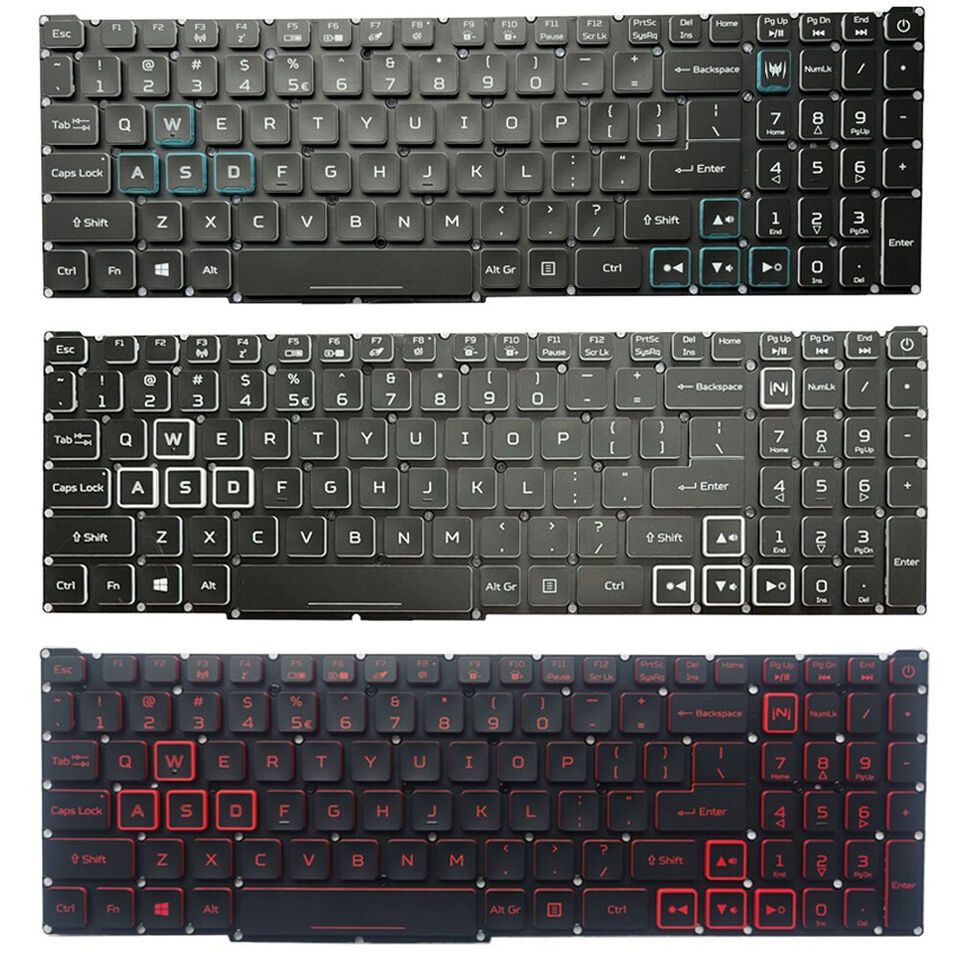 Tastiera Retroilluminata Bianca Per Acer Nitro AN515-56/57/58 AN517-41/54 – Layout QWERTY