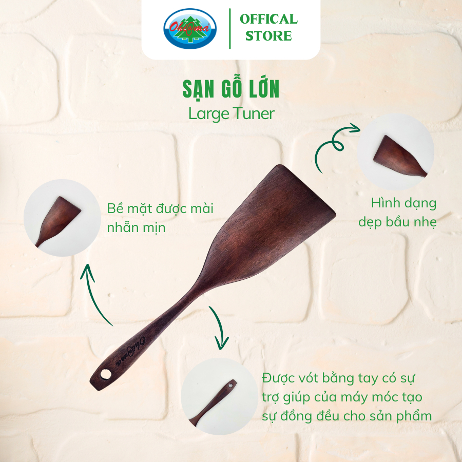 Ảnh Sạn Gỗ Lớn Ohiama Large Tuner | Dụng Cụ Nhà Bếp, Nấu Ăn, Trang Trí, Đồ Thủ Công VNXK, Tết 2
