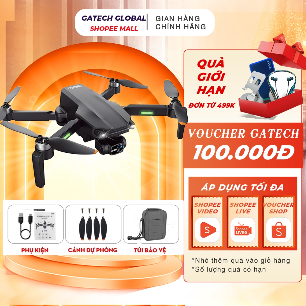 Flycam M218, Flycam mini Có Cảm Biến Tránh Va Chạm, camera 4K, gimbal ...