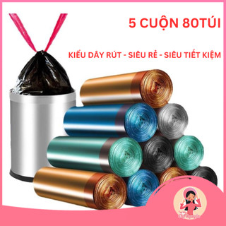 🛍️ SIÊU RẺ Combo 5 cuộn, tổng cộng 75 túi rác – lựa chọn hoàn hảo cho mọi nhu cầu vứt rác hàng ngày!