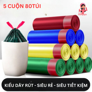 🛍️ SIÊU RẺ Combo 5 cuộn, tổng cộng 75 túi rác – lựa chọn hoàn hảo cho mọi nhu cầu vứt rác hàng ngày!