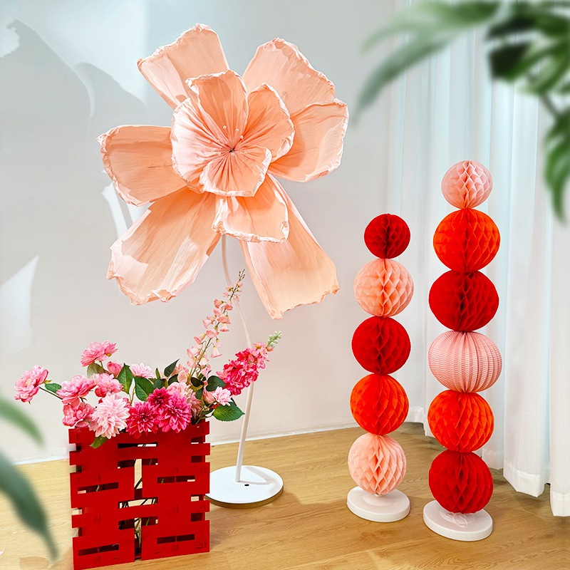 Hoa giấy khổng lồ decor trang trí sự kiện, lễ tết, đám cưới, sinh nhật - Kem Shop K44