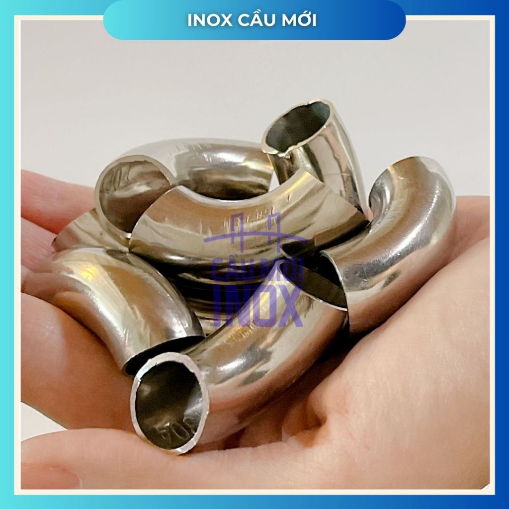 Cút Inox 304, dày 1ly-1.5ly, kích thước D16-D19-D22-D25-D27-D32-D34-D38-D42-D51-D60, co inox 90 độ