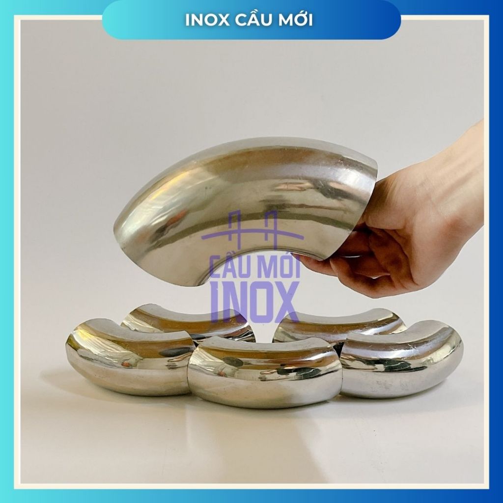 Cút Inox 304, dày 1ly-1.5ly, kích thước D16-D19-D22-D25-D27-D32-D34-D38-D42-D51-D60, co inox 90 độ