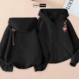 Áo Hoodie Zip, Áo Khoác Nam Nữ Unisex By PEABOO Mã HZ Live Will Chất Nỉ Bông Form Rộng Mũ 2 Lớp