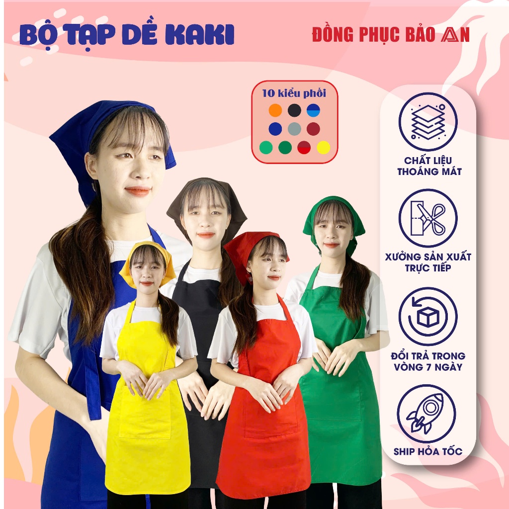 Mũ Trùm Đầu - Khăn Choàng Đầu Tam Giác Phục Vụ Đa Năng Vải Kaki Cotton Cho Nam Nữ