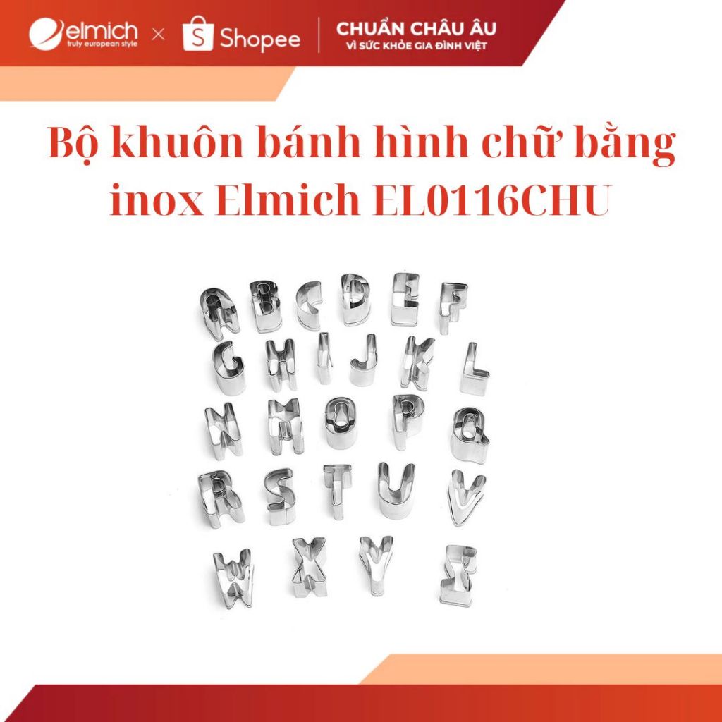 Bộ khuôn làm bánh bằng inox Elmich (nhiều hình)