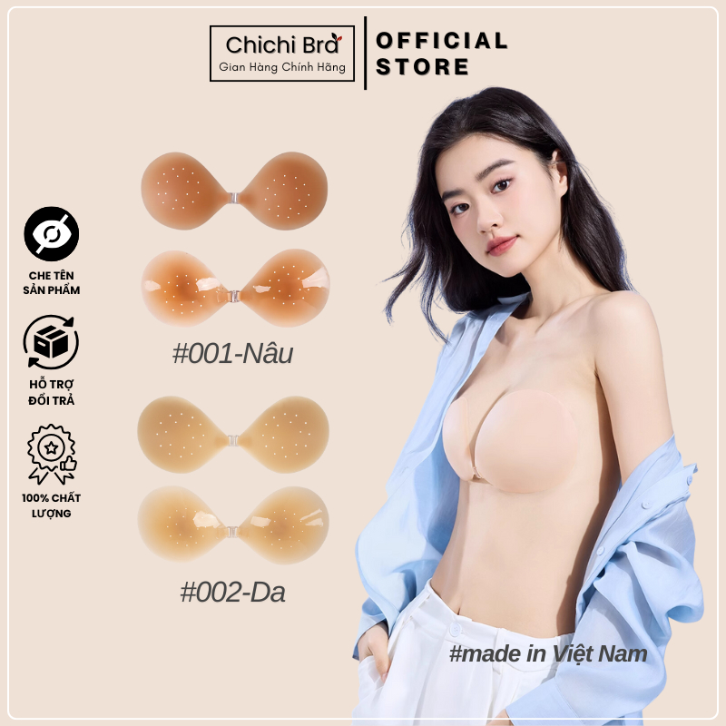 Miếng Dán Ngực Siêu Mỏng Tàn Hình Có Lỗ Thoáng Khí Sử Dụng Được Nhiều Lần Cao Cấp ChichiBra - 4951