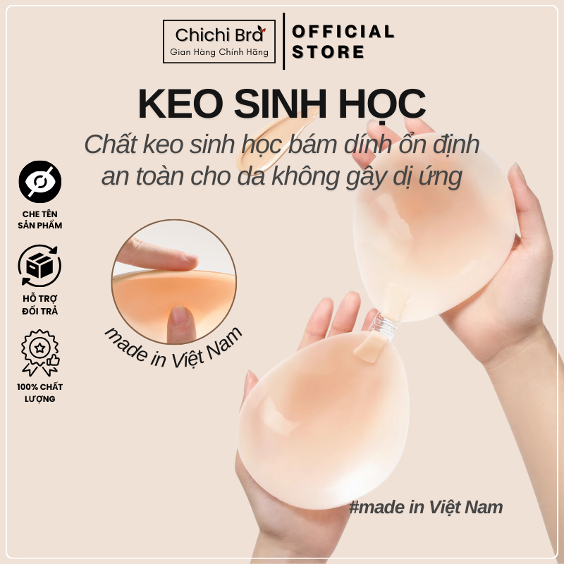 Miếng Dán Ngực Siêu Mỏng Tàn Hình Có Lỗ Thoáng Khí Sử Dụng Được Nhiều Lần Cao Cấp ChichiBra - 4951