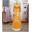 Áo dài mẹ sui, áo dài thêu hoa sen cổ thuyền vải lụa mango đính kết sang trọng MC06